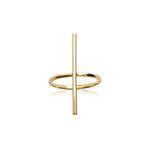 Cargar imagen en el visor de la galería, Anillo dorado con stick chapado en oro de 3 micras de larga duración
